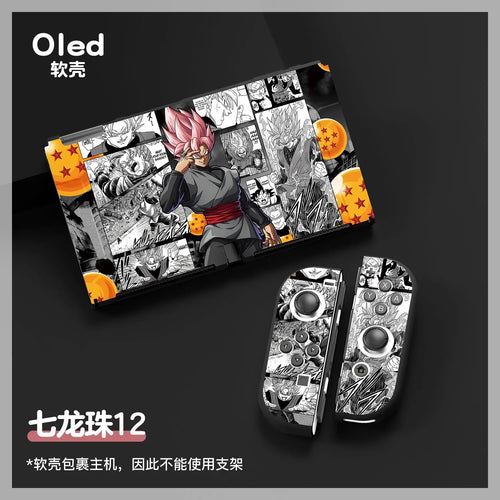 Funda Nintendo Switch OLED Dragon Ball - Black Goku en las viñetas del manga