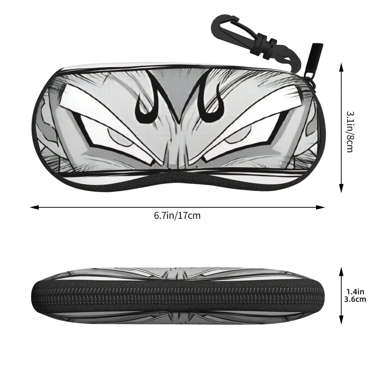 Étui à lunettes Dragon Ball - Vegeta en cases de manga noir et blanc