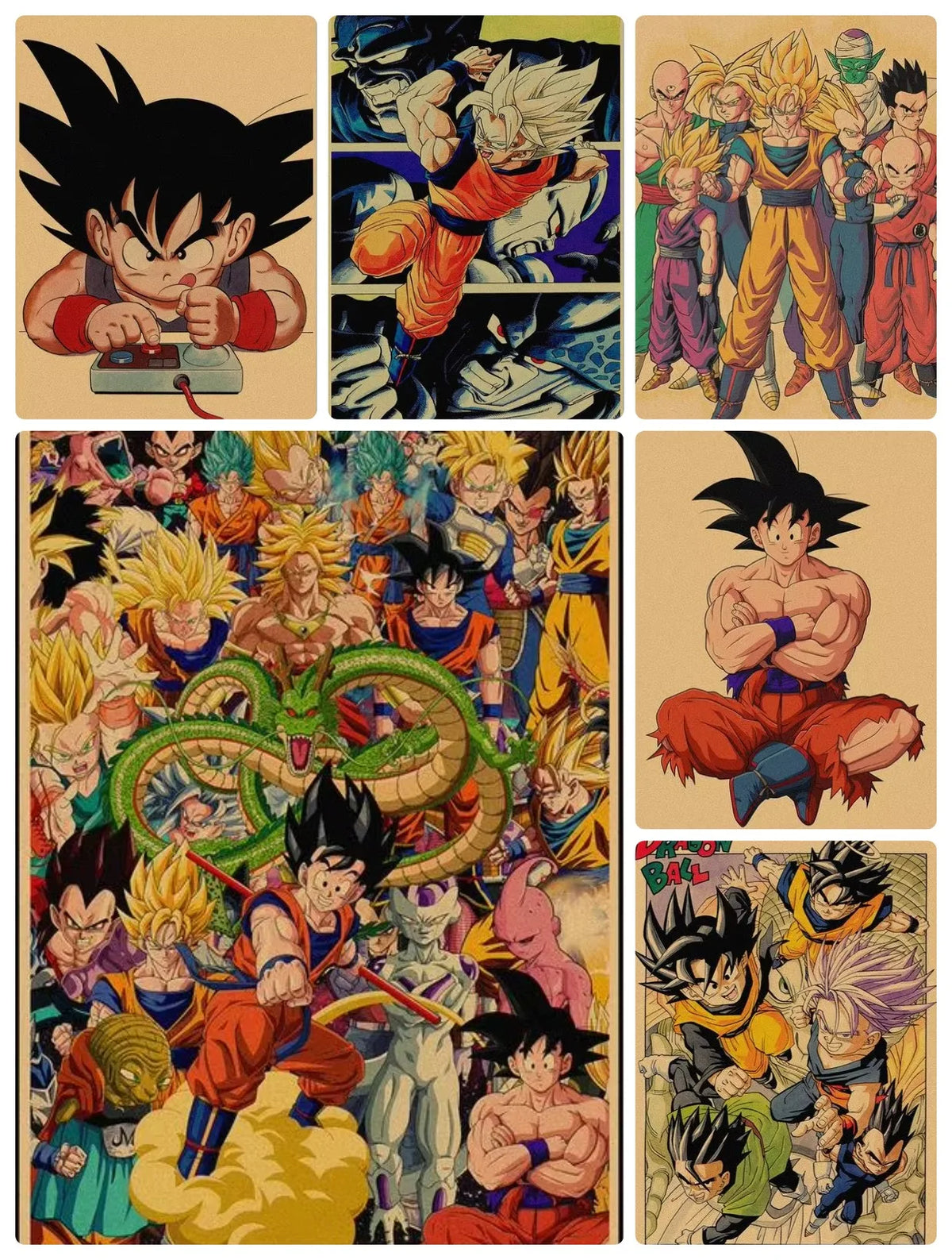 Dragon Ball Puzzle - Goku als Kind und Shenron in Collage
