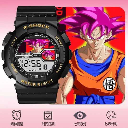 Dragon Ball Digital Round Watch - Goku Super Saiyan God