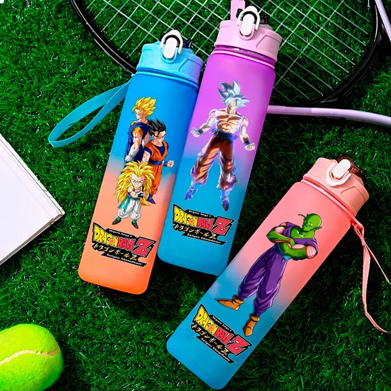 Pink Dragon Ball water bottle - Goku Ultra Instinct shirtless