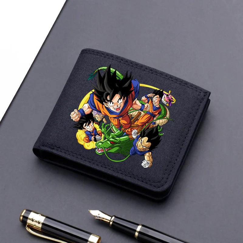 Dragon Ball patterned wallets - Ultra Instinct and Shenron child Goku