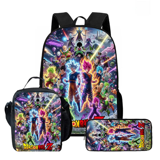 Ensemble sac à dos Dragon Ball - Goku Blue au centre des guerriers