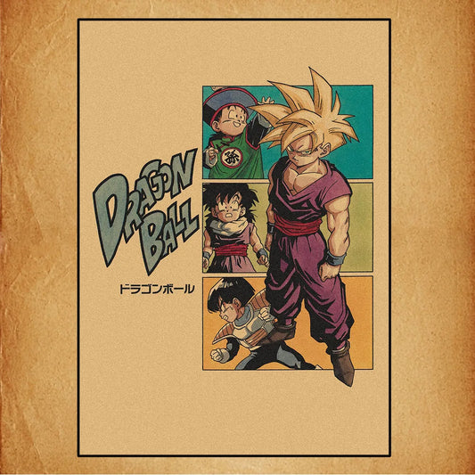 Affiche rétro Dragon Ball - Gohan Super Saiyan et souvenirs d'enfance