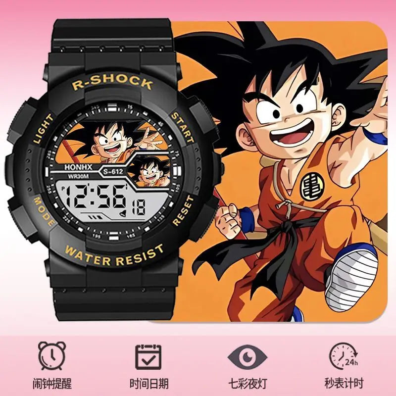 Montre ronde numérique Dragon Ball - Goku enfant courant
