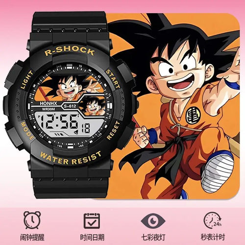 Montre ronde numérique Dragon Ball - Goku enfant courant