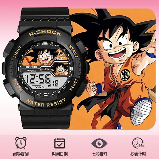 Montre ronde numérique Dragon Ball - Goku enfant courant