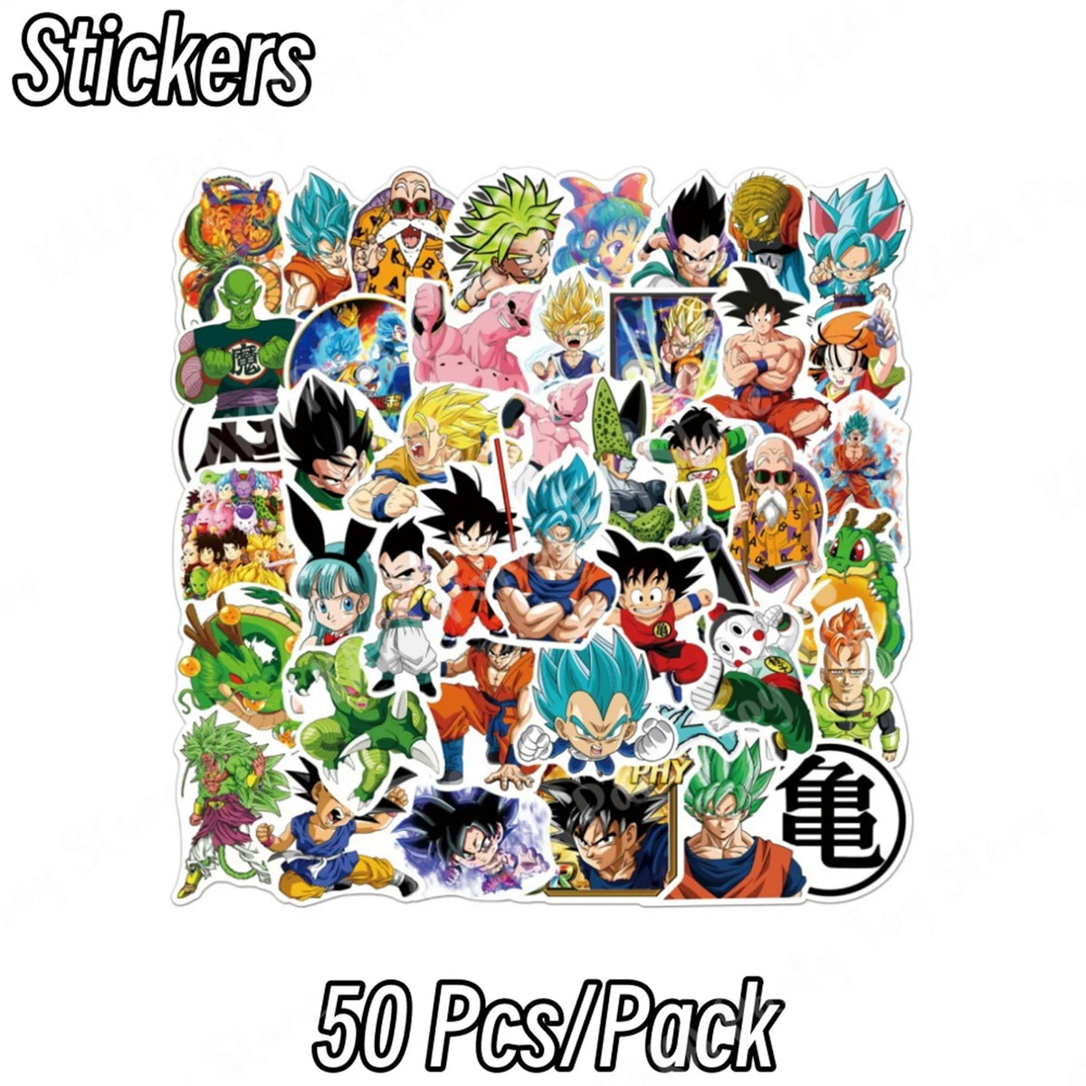 Boîtes à popcorn anniversaire Dragon Ball - Goku et les guerriers sur fond doré