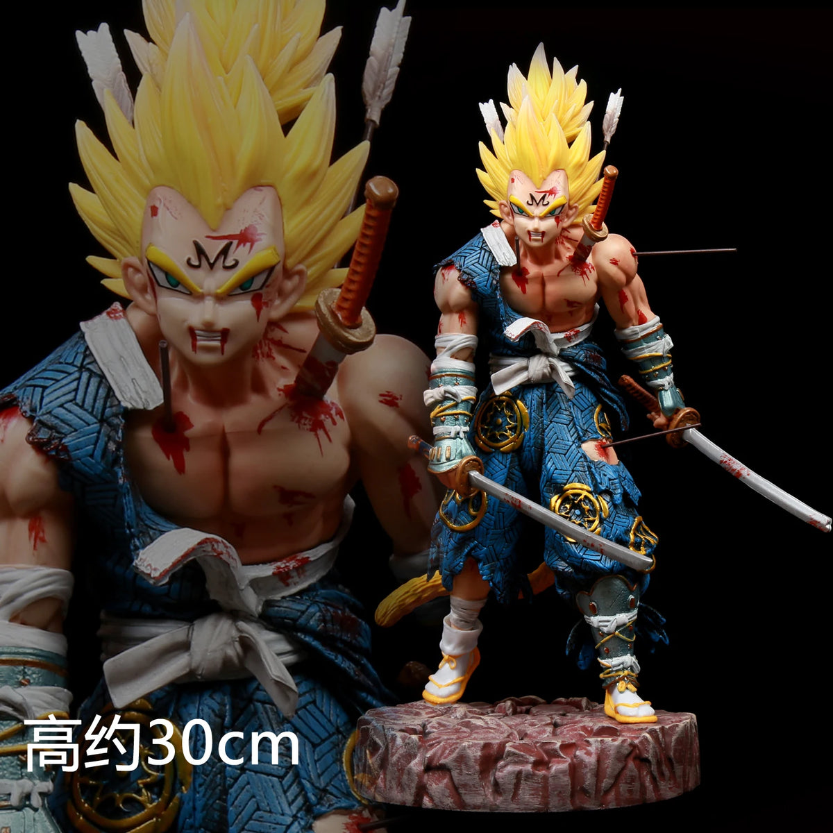 Figura de samurái de Dragon Ball - Goku, Vegeta y Black Goku Rosé