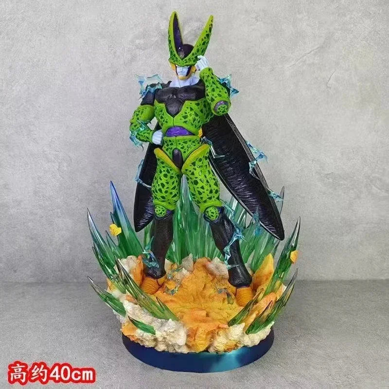 Dragon Ball Statuette - Perfect Cell on Green Lightning Base