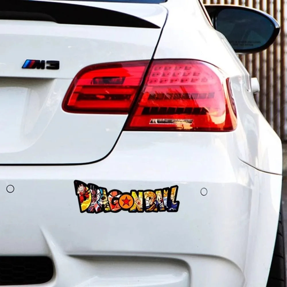 Sticker pour voiture Dragon Ball - logo aux portraits des personnages