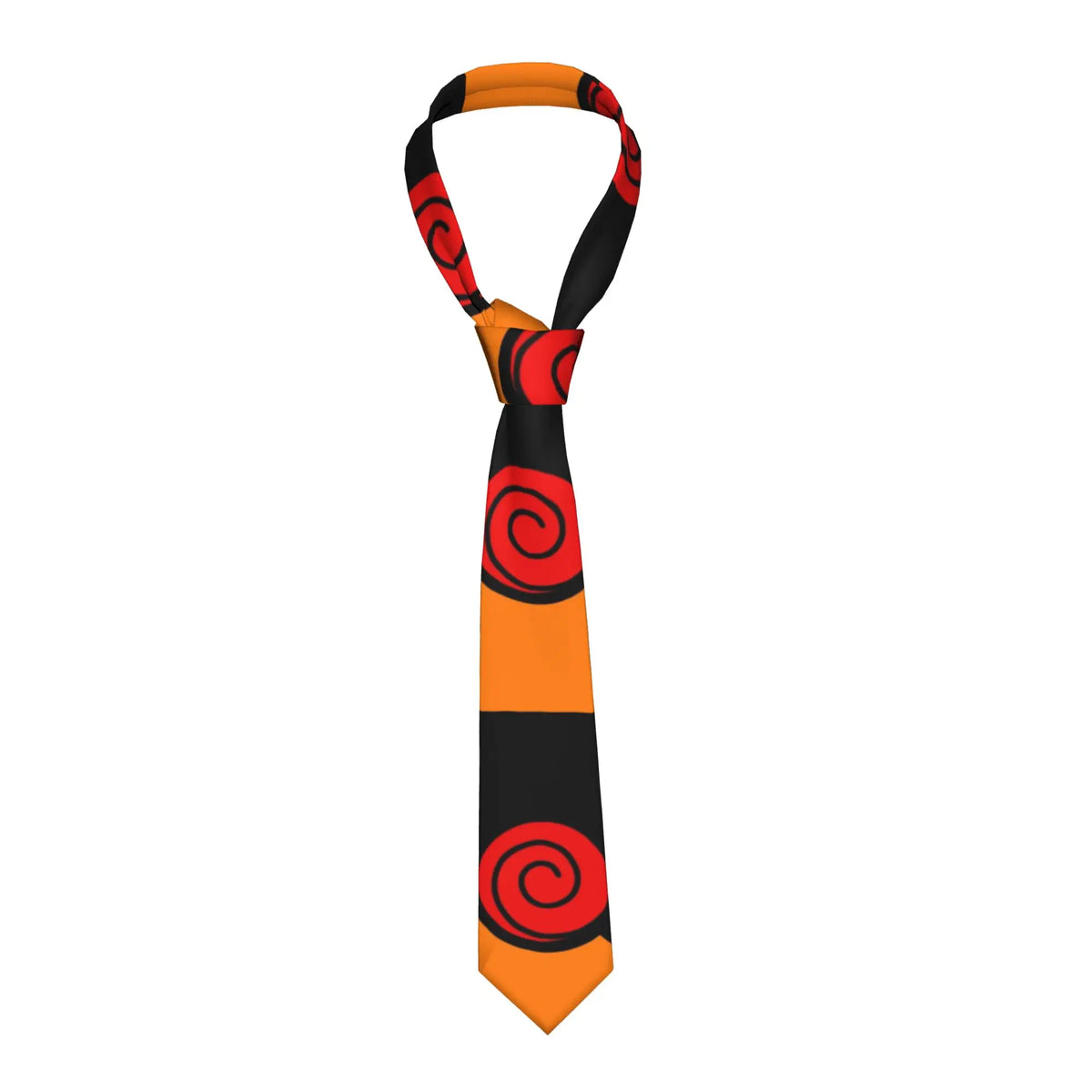 Cravate orange et noire - emblème Uzumaki Naruto