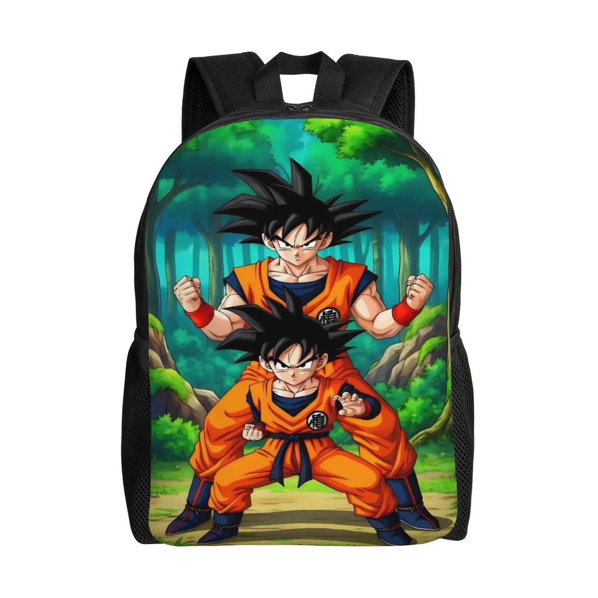 Mochila naranja Dragon Ball - Goku niño sosteniendo una bola de cristal