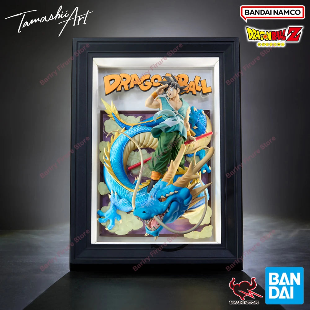 Tableau en relief Dragon Ball - Goku und Shenron blau Tamashii Art
