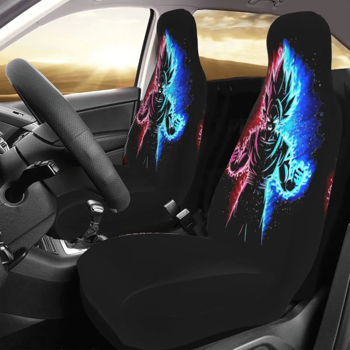 Fodere per seggiolini auto Dragon Ball - Goku e aura rossa e blu