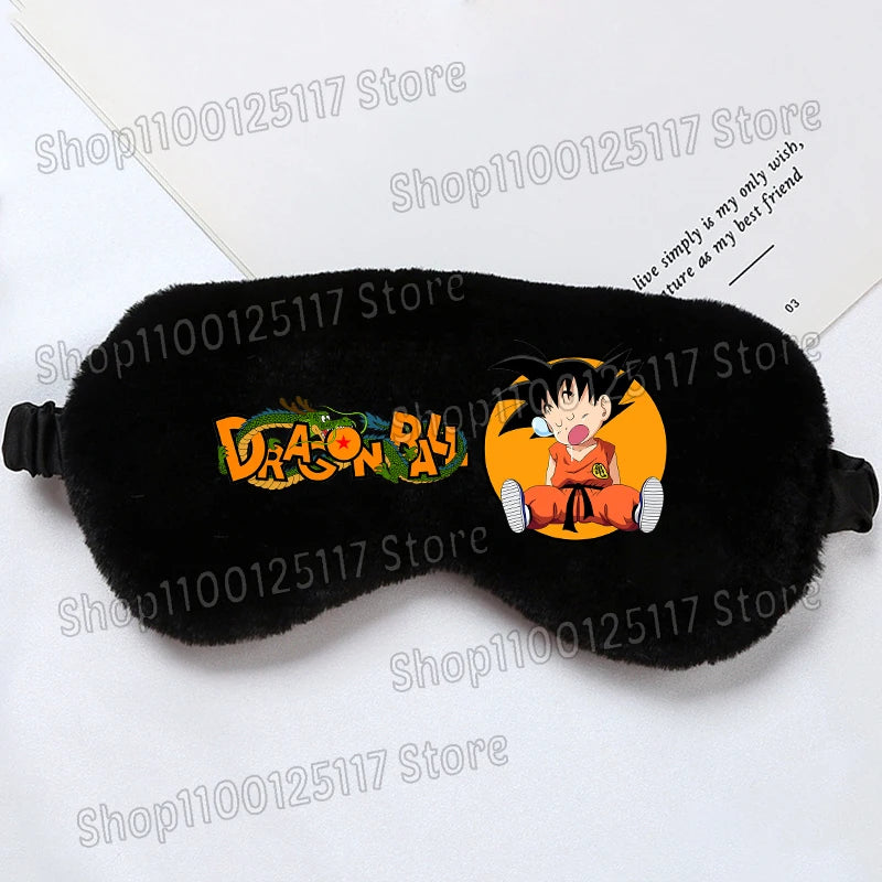 Dragon Ball schwarze Schlafmaske - Goku lächelndes Kind im orangefarbenen Outfit