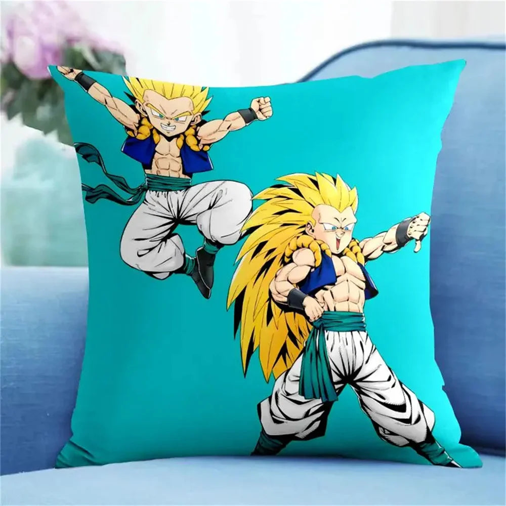 Dragon Ball zwarte kussenhoes - silhouetten voor een kristallen bol