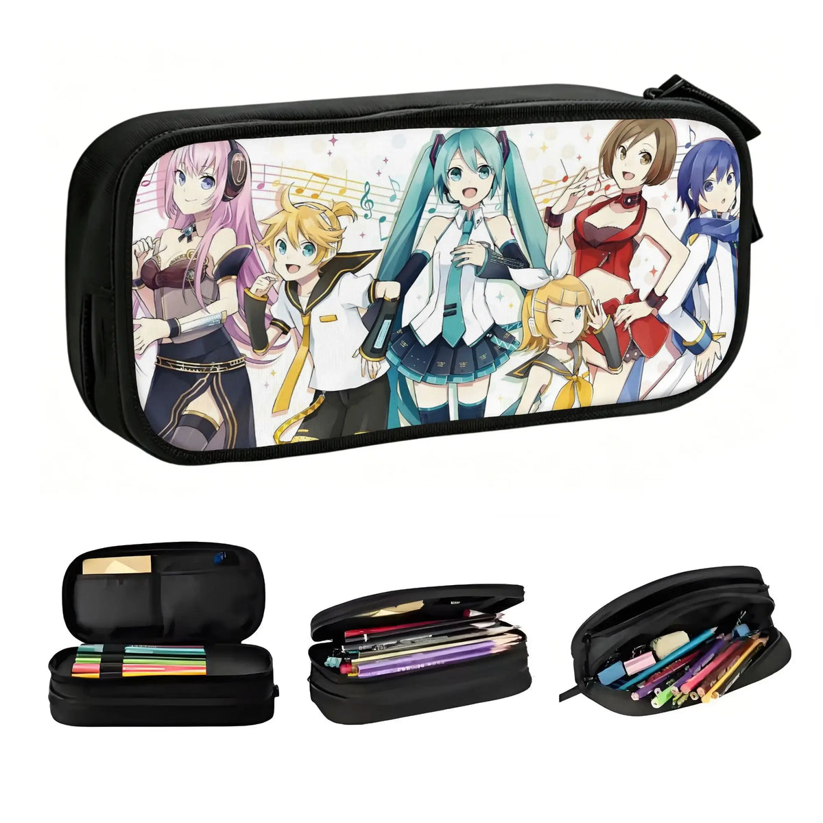 Wit potlood case - Hatsune Miku en zangers van de zang