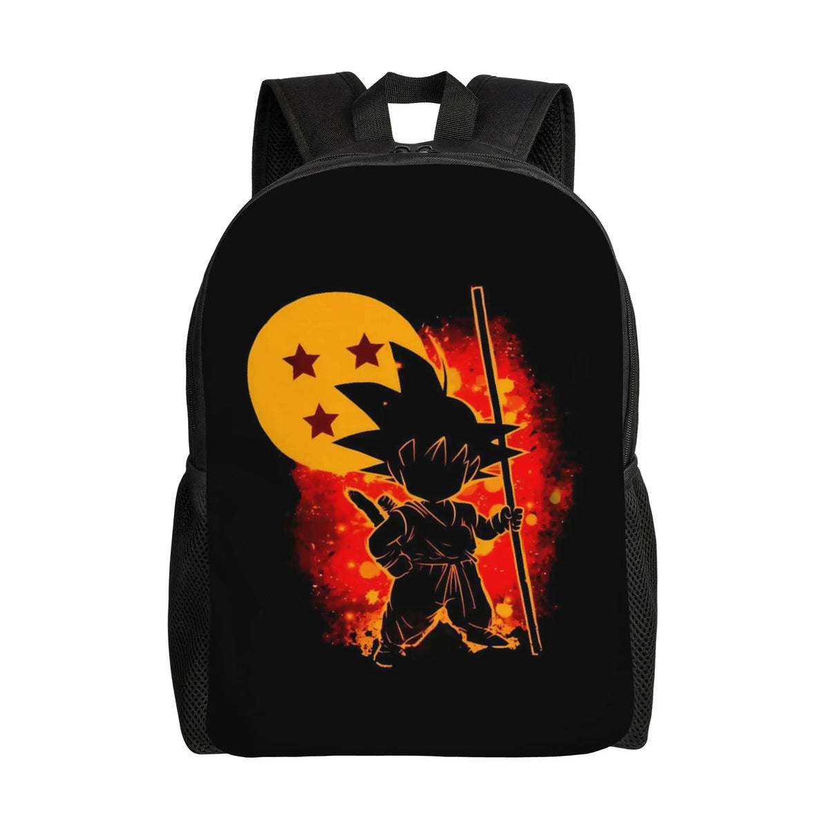Mochila naranja Dragon Ball - Goku niño sosteniendo una bola de cristal