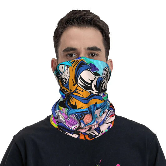 Scaldacollo multicolore Dragon Ball - Goku e ritratti Saiyan