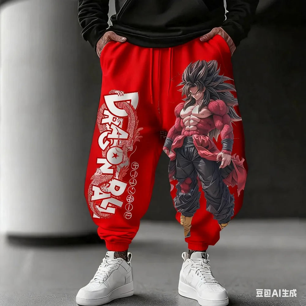 Dragon Ball White Jogging Pants - Goku Super Saiyan 4