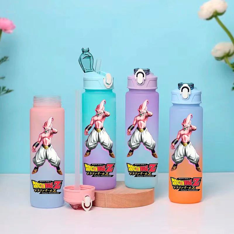 Borraccia pastello con laccetto Dragon Ball - Goku e trasformazioni Saiyan